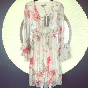 NWT pretty silk floral dress from Italy